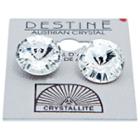 Crystallite Destine Clear Rivoli Earrings 14mm