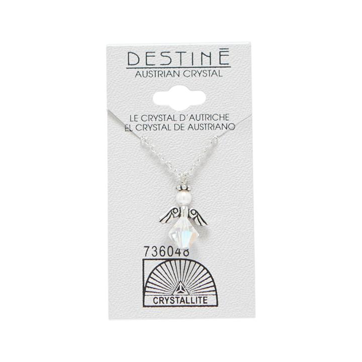 Crystallite Destine Austrian Crystal Ab Angel Necklace