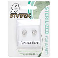 Studex Stainless Steel Cubic Zirconia 3mm Earrings