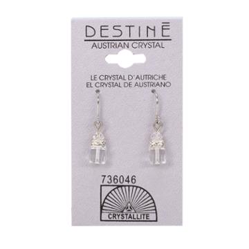 Crystallite Destine Cube Dangle Earrings