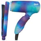 Generic Value Products Soft Marble Blue Travel Flat Iron & Hair Dryer