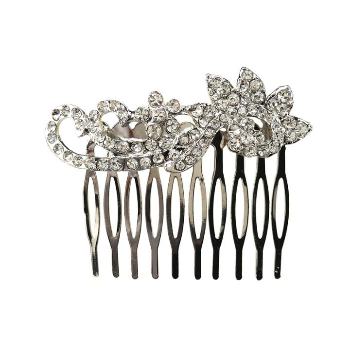 Dcnl Hair Accessories Rhinestone Scroll Comb