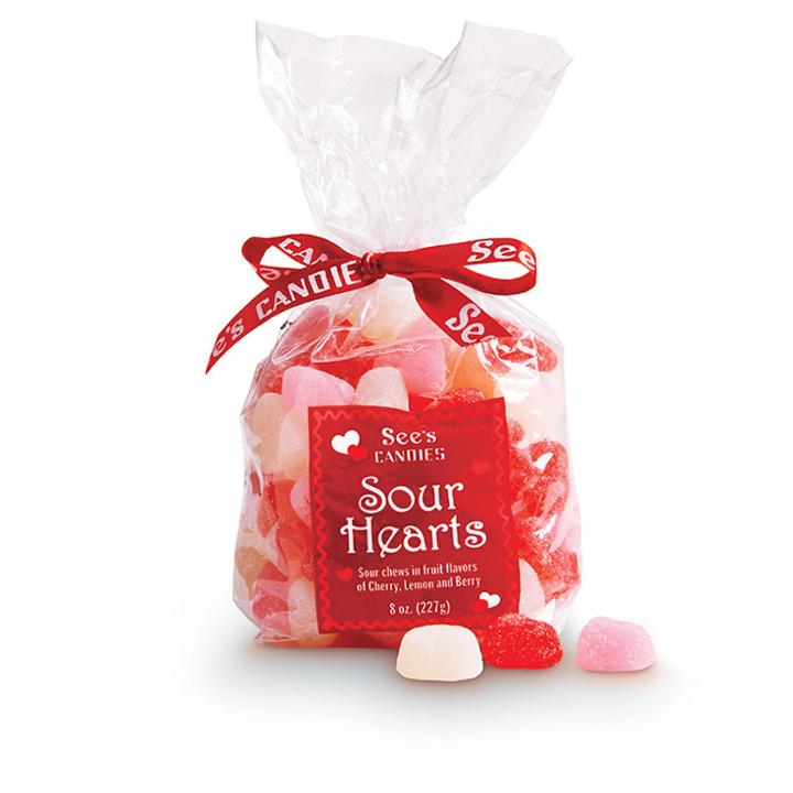See's Candies Sour Hearts - 8 Oz