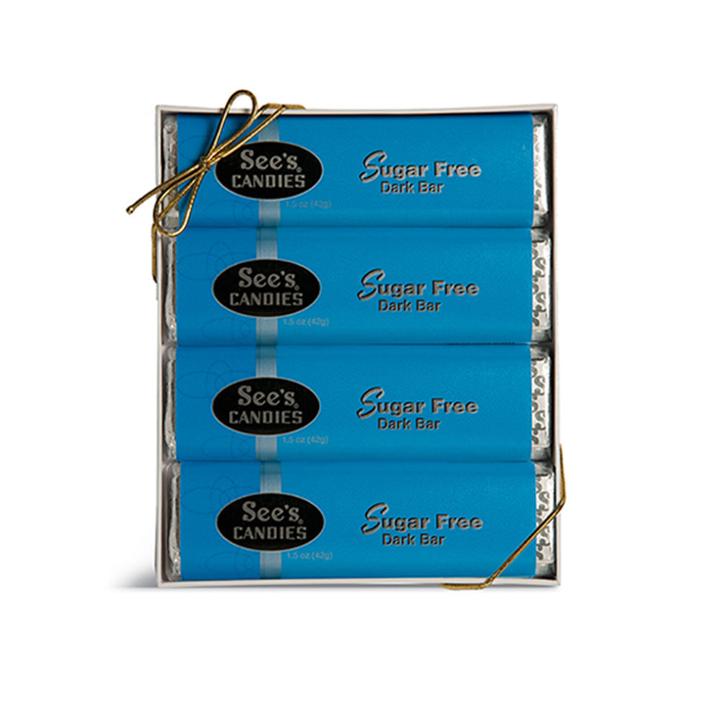 See's Candies Sugar Free Dark Bars - 4 Pack