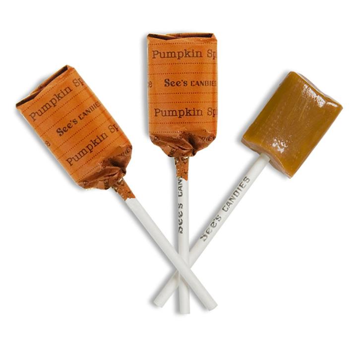 See's Candies Pumpkin Spice Lollypops - 5.6 Oz