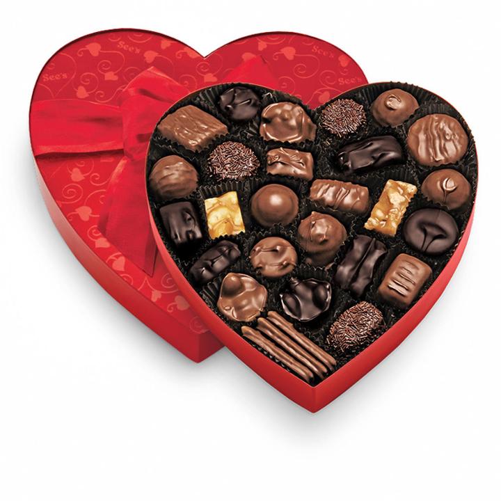 See's Candies Classic Red Heart - Assorted Chocolates - 1 Lb