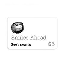 See's Candies Gift Card Thank You Pack (25 $5 Gift Cards)