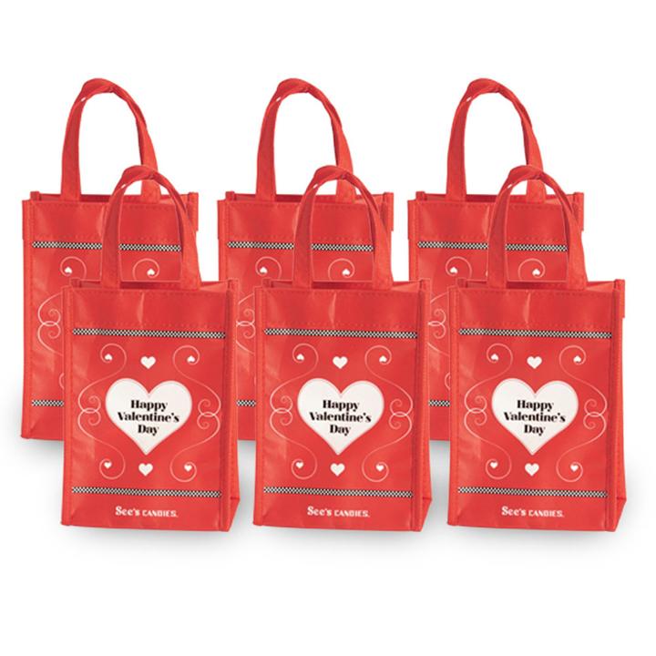 See's Candies Valentine's Day Treat Bags - 6 Pack