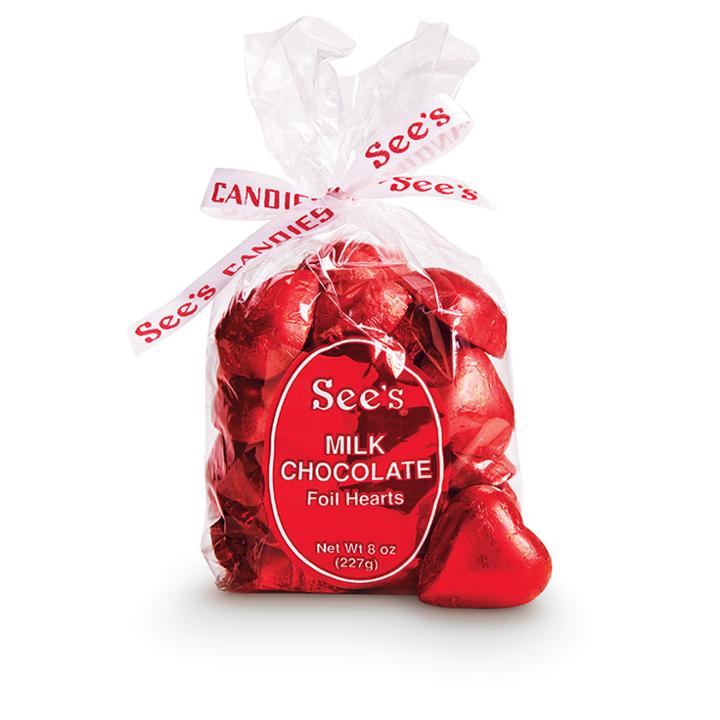 See's Candies Milk Chocolate Hearts - 8 Oz