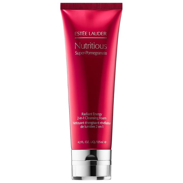 Este Lauder Nutritious Super-pomegranate Radiant Energy 2-in-1 Cleansing Foam 4.2 Oz/ 124 Ml