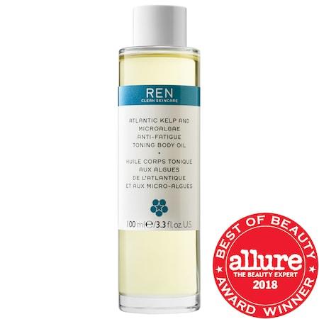 Ren Clean Skincare Atlantic Kelp And Microalgae Anti-fatigue Toning Body Oil 3.3 Oz/ 100 Ml