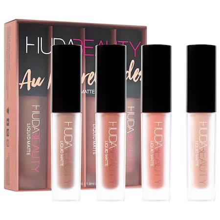 Huda Beauty Liquid Matte Minis Au Naturels Nudes Edition 4 X 0.064 Oz/ 1.9 Ml