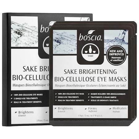 Boscia Sake Brightening Bio-cellulose Eye Masks 3 Pairs X 0.17 Oz/ 5 Ml