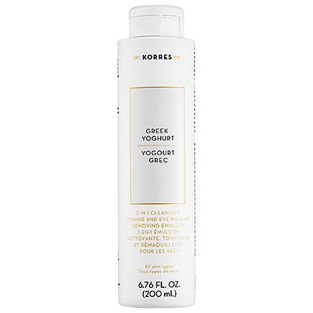 Korres Greek Yoghurt 3 In 1 Cleansing, Toning And Eye Make-up Removing Emulsion 6.76 Oz
