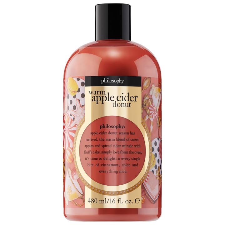 Philosophy Warm Apple Cider Donut Shampoo, Shower Gel & Bubble Bath 16 Oz/ 480 Ml