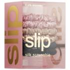 Slip Small Slipsilk Scrunchies Black, Pink, Caramel 6 Pack