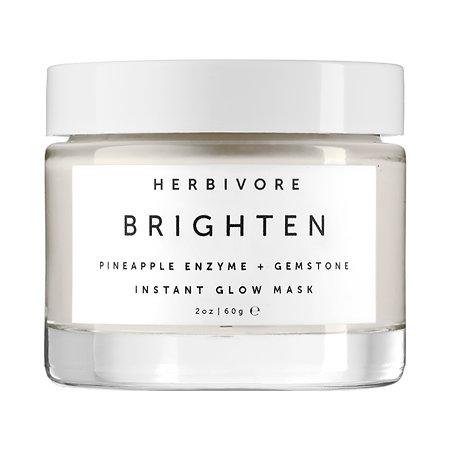Herbivore Brighten Pineapple Enzyme + Gemstone Instant Glow Mask 2 Oz
