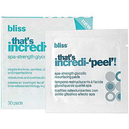 Bliss That's Incredi- Peel! Spa-strength Glycolic Resurfacing Pads 30 Pads