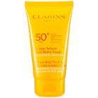 Clarins 50+ Spf Sunscreen For Face Wrinkle Control Cream 2.7 Oz/ 80 Ml