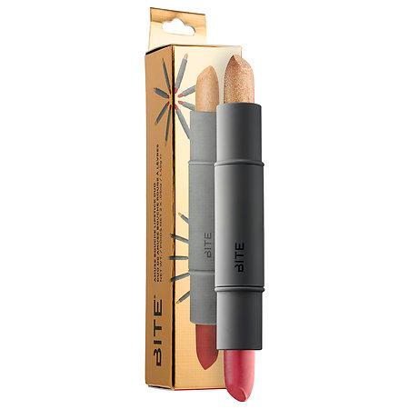 Bite Beauty Amuse Bouche Lipstick Duo Gold/ Sour Cherry 2 X 0.05 Oz/ 1.48 Ml