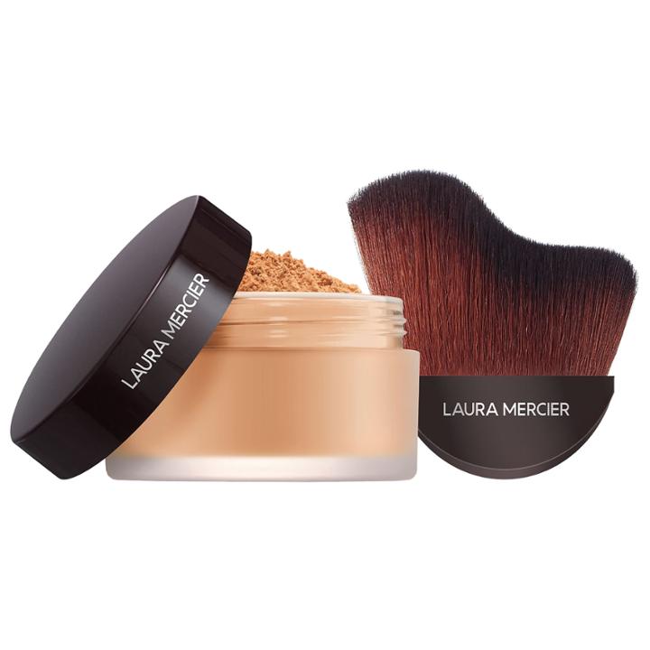 Laura Mercier Make It Glow Setting Powder + Brush Set Medium/deep