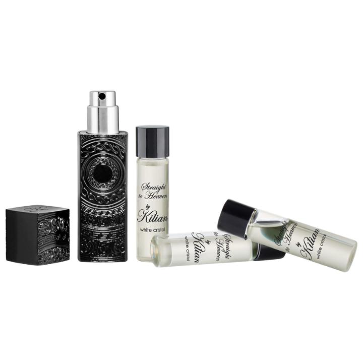 Kilian Straight To Heaven, White Cristal Travel Spray Set 4 X 0.25 Oz/ 7.5 Ml Eau De Parfum Refillable Travel Sprays