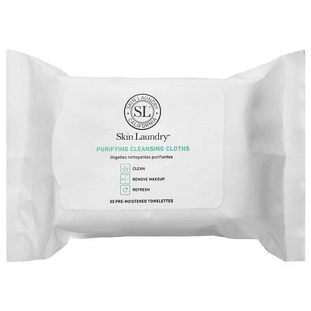 Skin Laundry Purifying Cleansing Cloths 30 Pre-moistened Towelettes