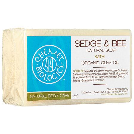 Qhemet Biologics Sedge & Bee Natural Soap With Organic Olive Oil 6 Oz