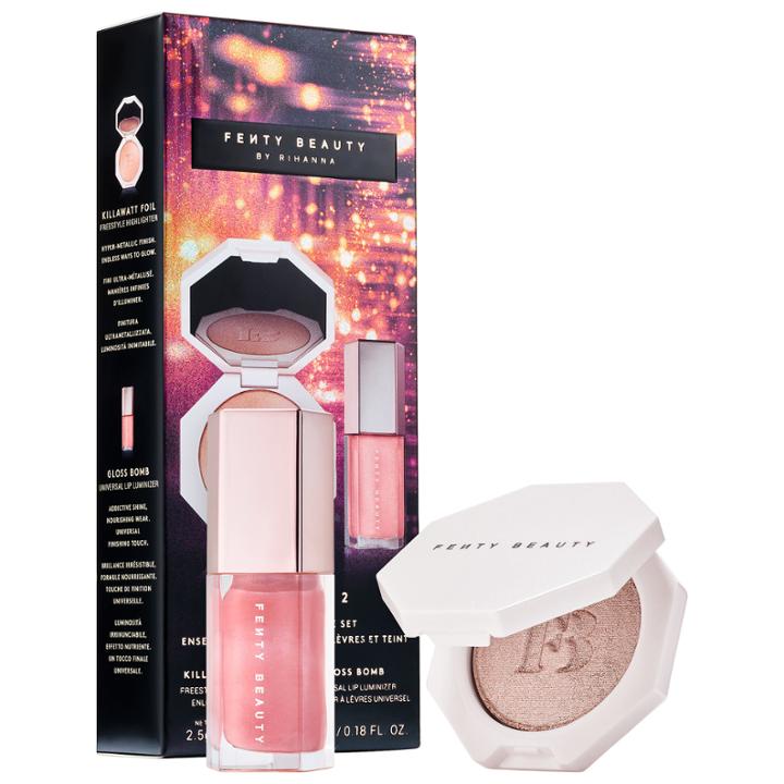 Fenty Beauty By Rihanna Bomb Baby 2 Mini Lip Gloss And Highlighter Set