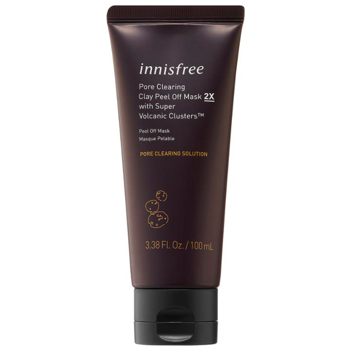 Innisfree (super Volcanic Clusters) Pore Clearing Clay Peel Off Mask 3.38 Oz/ 100 Ml