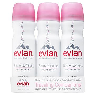 Evian Brumisateur&reg; Natural Mineral Water Facial Spray Travel Trio 3 X 1.7 Oz