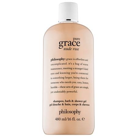Philosophy Pure Grace Nude Rose Shampoo, Bath, & Shower Gel 16 Oz/ 480 Ml