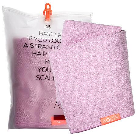 Aquis Lisse Luxe Long Hair Towel Desert Rose 19 X 52 In / 50 X 132 Cm