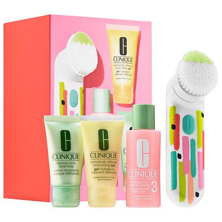 Clinique Clean Skin, Great Skin Sonic Brush Set For Oilier Skin