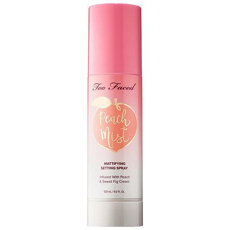 Too Faced Peach Mist Mattifying Setting Spray - Peaches And Cream Collection 4 Oz/ 120 Ml