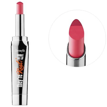 Benefit Cosmetics They're Real Double The Lip Lipstick & Liner In One Mini Lusty Rose 0.02 Oz/ 0.75 G