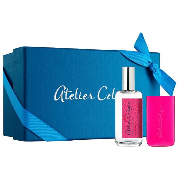 Atelier Cologne Pacific Lime Cologne Absolue Pure Perfume + Leather Case Set 1 Oz/ 30 Ml