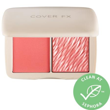 Cover Fx Monochromatic Matte + Shimmer Blush Duo Pink Dahlia 0.51 Oz/ 14.5 G