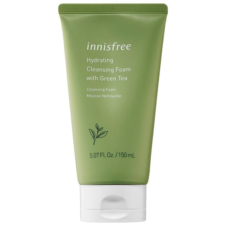 Innisfree (green Tea) Hydrating Cleansing Foam 5.07 Oz/ 150 Ml