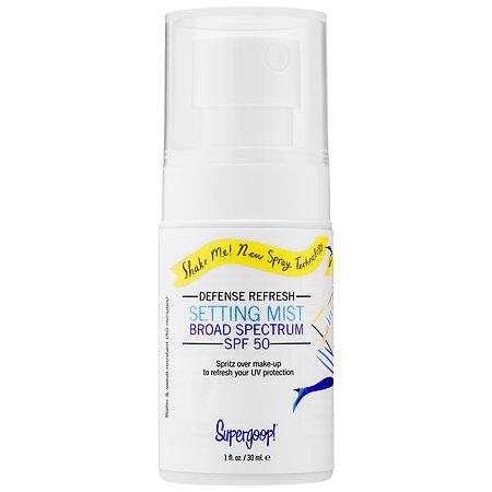Supergoop! Defense Refresh Setting Mist Broad Spectrum Spf 50 1 Oz/ 30 Ml