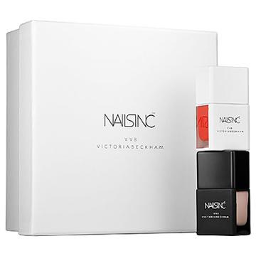 Nails Inc. Victoria, Victoria Beckham For Nails Inc. Duo Collection Jude Red/bamboo White 2 X 0.47 Oz