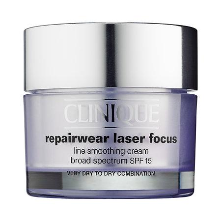 Clinique Repairwear Laser Focus Line Smoothing Cream Broad Spectrum Spf 15 For Very Dry To Dry Combination Skin 1.7 Oz