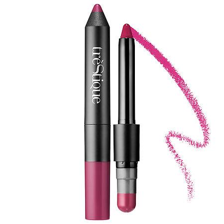 Trestique Matte Color & Shiny Balm Lip Crayon Belize Bordeaux Lip Crayon: 0.06 Oz/ 1.8 G, Balm: 0.04 Oz / 1.1 G