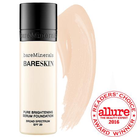 Bareminerals Bareskin(r) Pure Brightening Serum Foundation Broad Spectrum Spf 20 Bare Porcelain 01 1 Oz