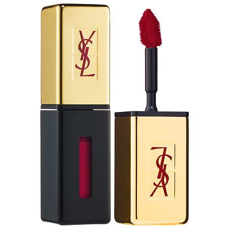 Yves Saint Laurent Vernis Levres Glossy Lip Stain 46 Rouge Fusion 0.20 Oz/ 6 Ml