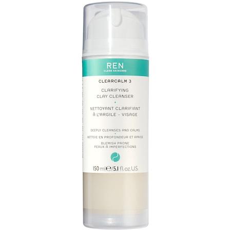 Ren Clean Skincare Clearcalm 3 Clarifying Clay Cleanser 5.1 Oz/ 150 Ml