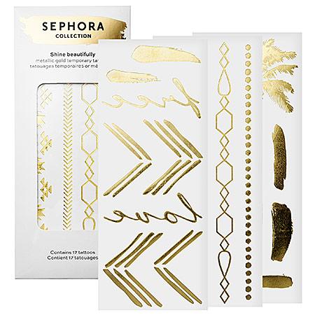 Sephora Collection Shine Beautifully Metallic Gold Temporary Tattoos