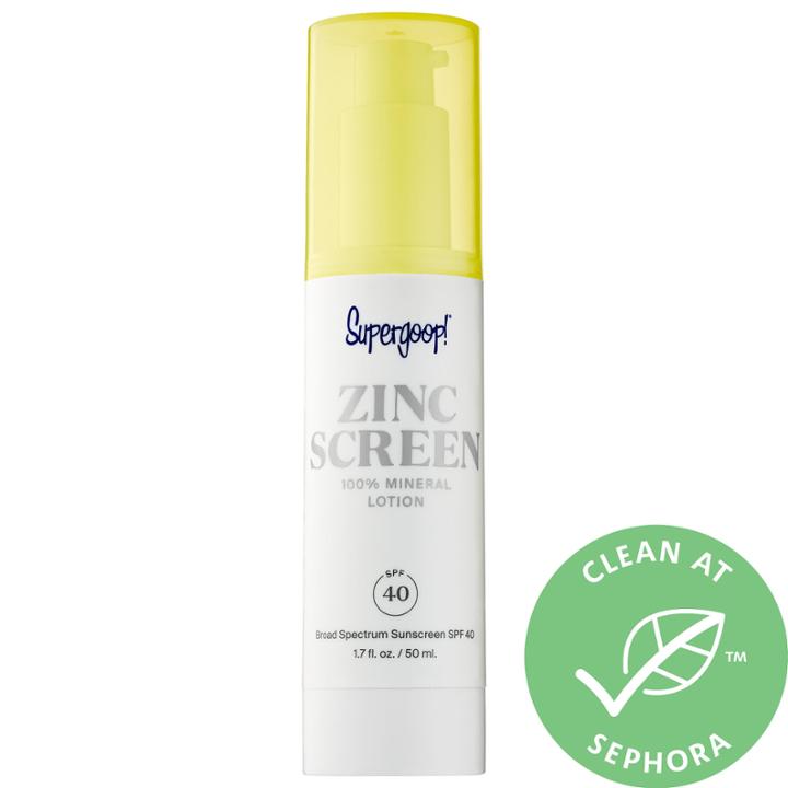 Supergoop! Zincscreen 100% Mineral Lotion Spf 40 Pa+++ 1.7 Oz/ 50 Ml