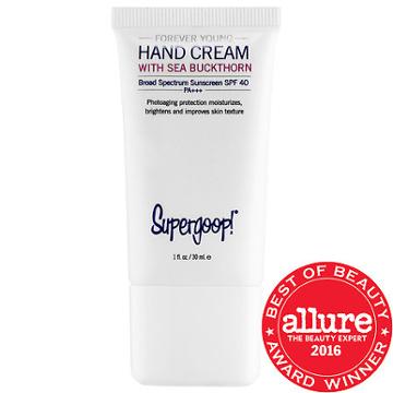 Supergoop! Forever Young Hand Cream With Sea Buckthorn Broad Spectrum Sunscreen Spf 40 Pa+++ 1 Oz/ 30 Ml