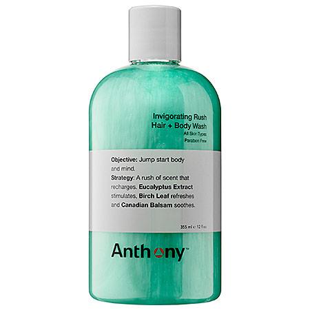 Anthony Invigorating Rush Hair + Body Wash 12 Oz/ 355 Ml